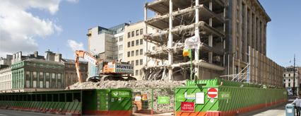 110 Queen Street in Glasgow city centre is being demolished